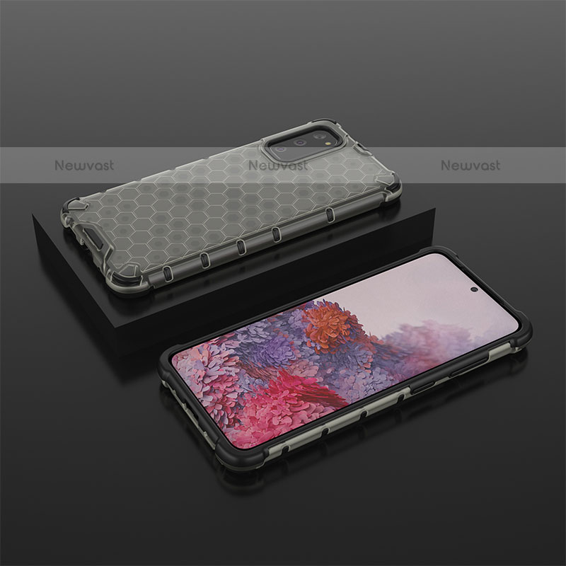 Silicone Transparent Frame Case Cover 360 Degrees AM2 for Samsung Galaxy S20