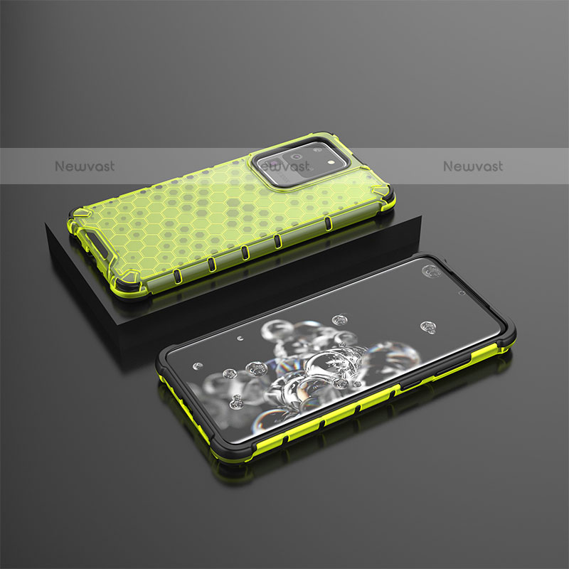 Silicone Transparent Frame Case Cover 360 Degrees AM2 for Samsung Galaxy S20 Ultra