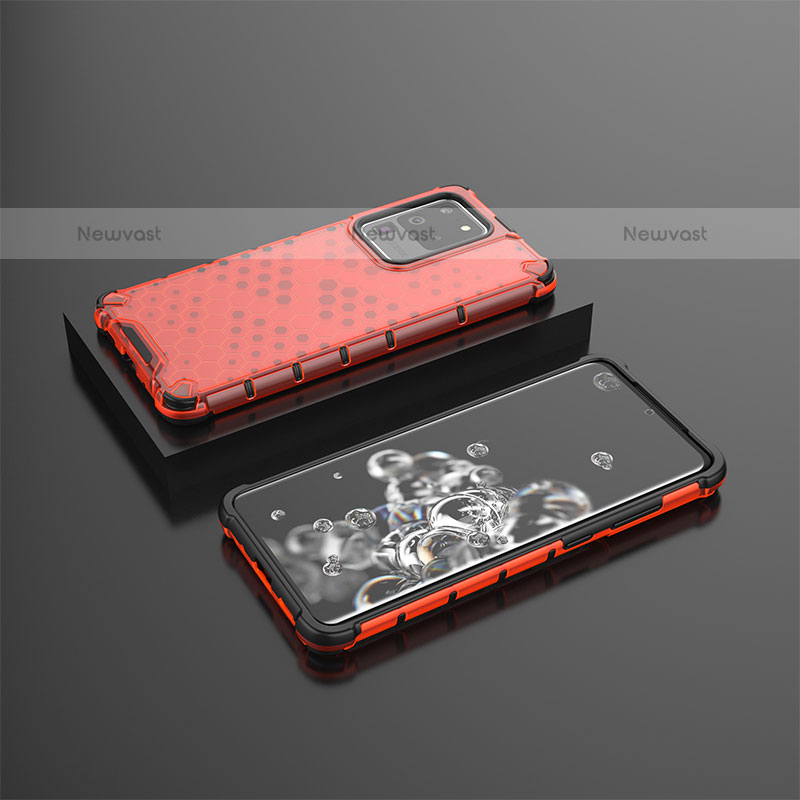 Silicone Transparent Frame Case Cover 360 Degrees AM2 for Samsung Galaxy S20 Ultra