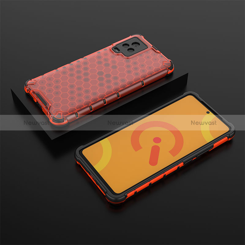 Silicone Transparent Frame Case Cover 360 Degrees AM2 for Vivo iQOO 7 5G