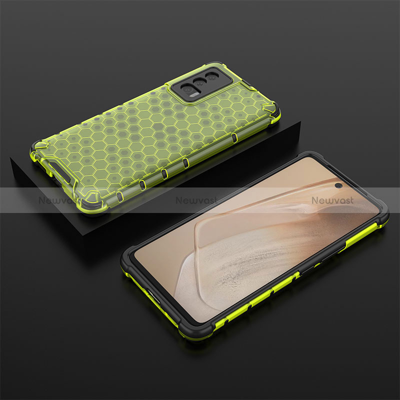 Silicone Transparent Frame Case Cover 360 Degrees AM2 for Vivo iQOO 7 India 5G