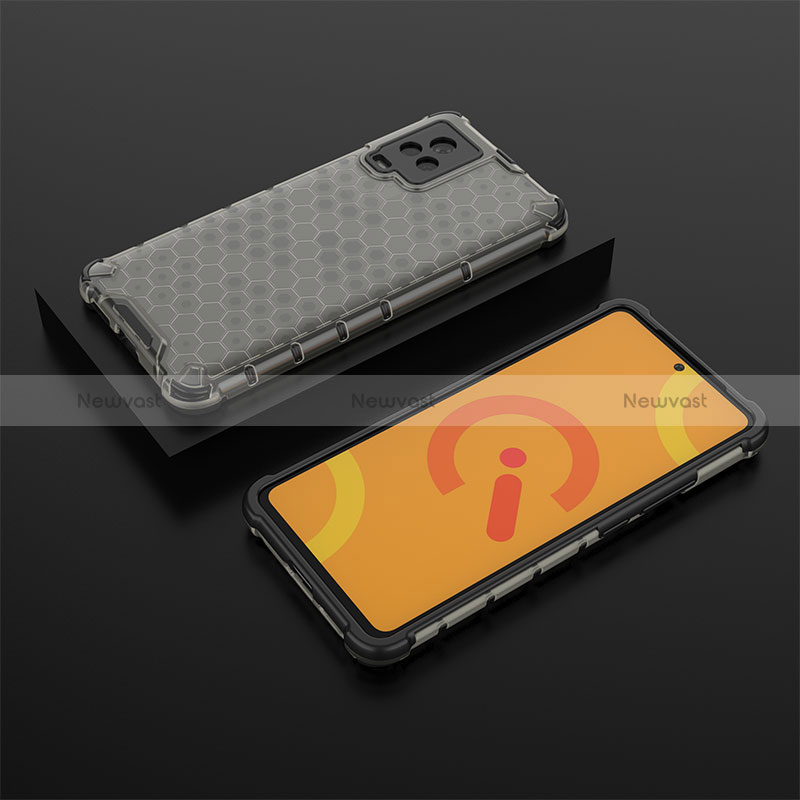 Silicone Transparent Frame Case Cover 360 Degrees AM2 for Vivo iQOO 7 Legend 5G