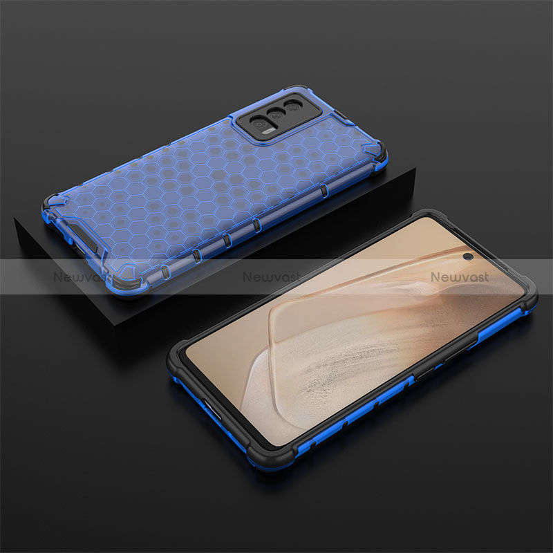 Silicone Transparent Frame Case Cover 360 Degrees AM2 for Vivo iQOO Neo5 5G