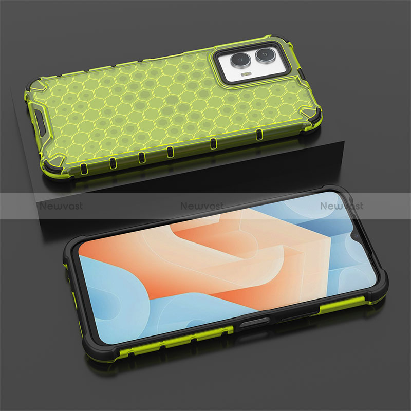 Silicone Transparent Frame Case Cover 360 Degrees AM2 for Vivo iQOO U5 5G