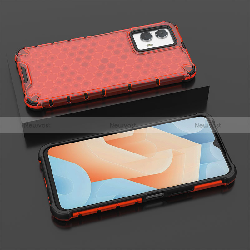 Silicone Transparent Frame Case Cover 360 Degrees AM2 for Vivo iQOO U5 5G