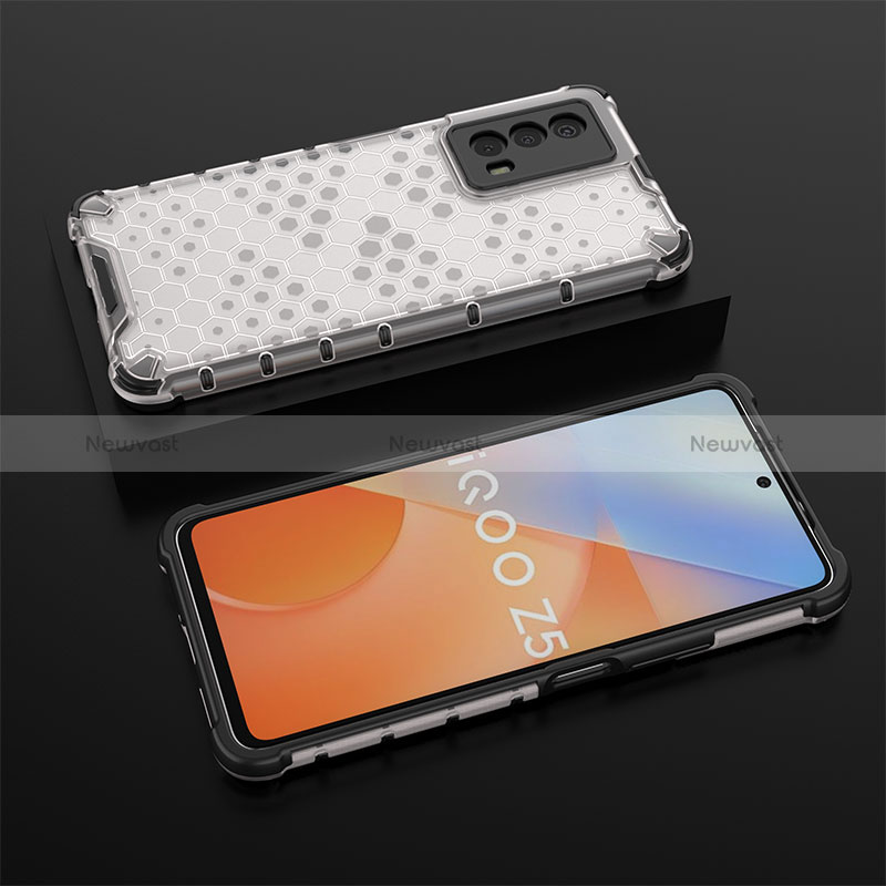 Silicone Transparent Frame Case Cover 360 Degrees AM2 for Vivo iQOO Z5 5G