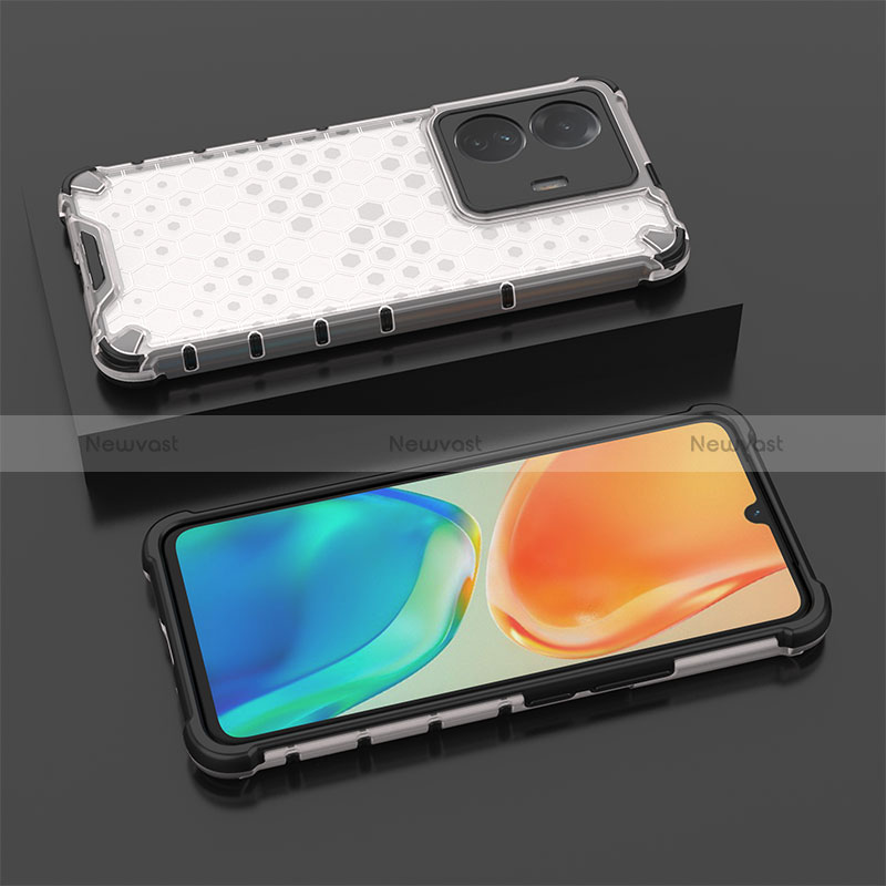 Silicone Transparent Frame Case Cover 360 Degrees AM2 for Vivo iQOO Z6 Pro 5G