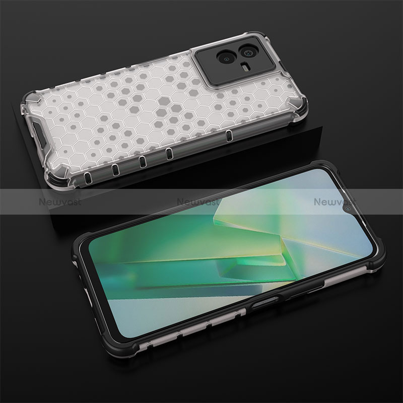 Silicone Transparent Frame Case Cover 360 Degrees AM2 for Vivo iQOO Z6x