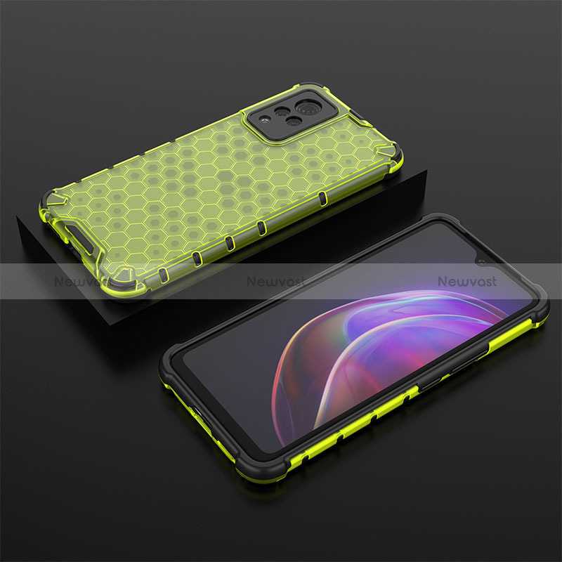 Silicone Transparent Frame Case Cover 360 Degrees AM2 for Vivo V21 5G