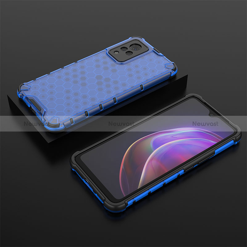 Silicone Transparent Frame Case Cover 360 Degrees AM2 for Vivo V21 5G