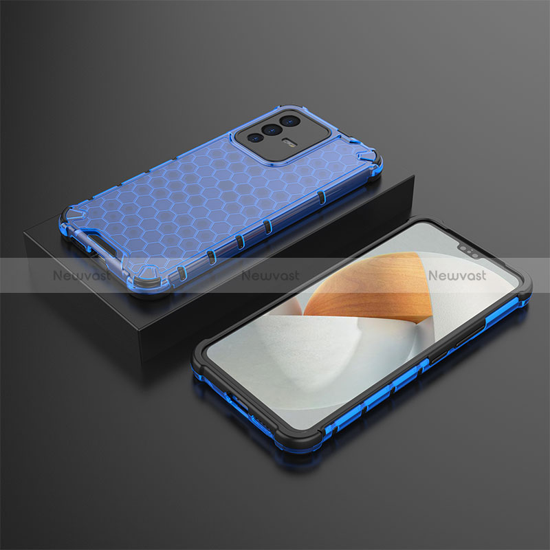 Silicone Transparent Frame Case Cover 360 Degrees AM2 for Vivo V23 5G