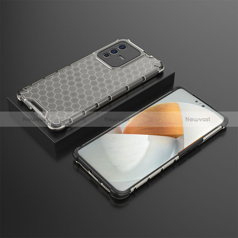 Silicone Transparent Frame Case Cover 360 Degrees AM2 for Vivo V23 Pro 5G