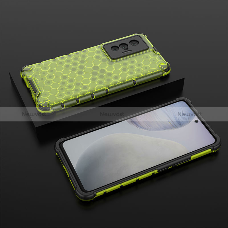 Silicone Transparent Frame Case Cover 360 Degrees AM2 for Vivo X70 5G