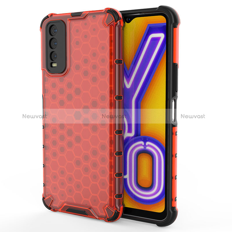 Silicone Transparent Frame Case Cover 360 Degrees AM2 for Vivo Y12G