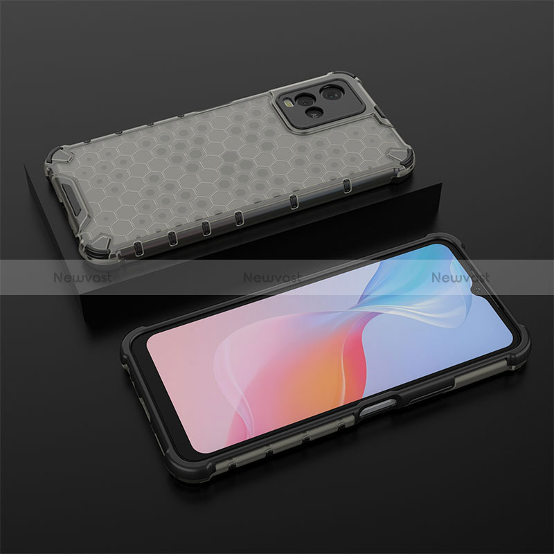 Silicone Transparent Frame Case Cover 360 Degrees AM2 for Vivo Y21