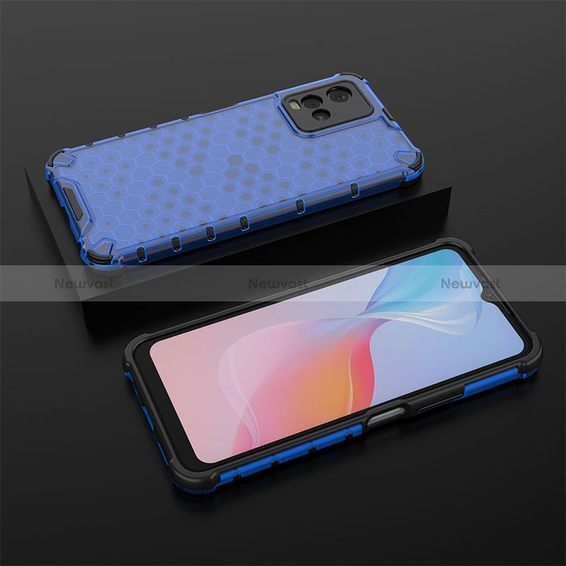 Silicone Transparent Frame Case Cover 360 Degrees AM2 for Vivo Y21