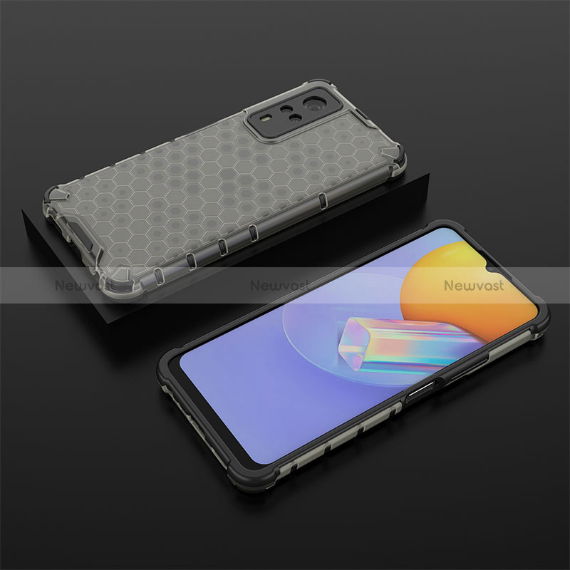 Silicone Transparent Frame Case Cover 360 Degrees AM2 for Vivo Y51 (2021) Black