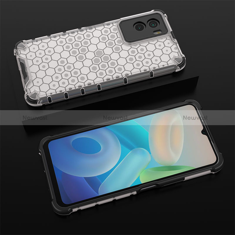 Silicone Transparent Frame Case Cover 360 Degrees AM2 for Vivo Y55s (2021)