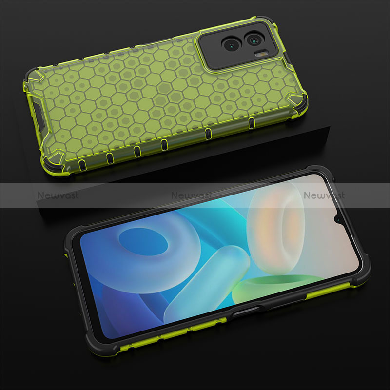 Silicone Transparent Frame Case Cover 360 Degrees AM2 for Vivo Y55s (2021)