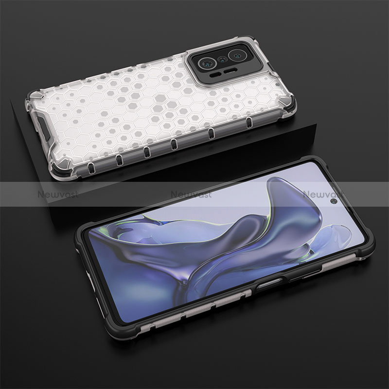 Silicone Transparent Frame Case Cover 360 Degrees AM2 for Xiaomi Mi 11T 5G