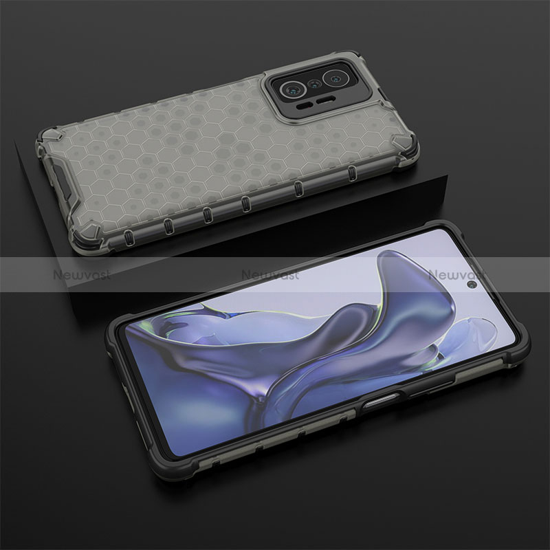 Silicone Transparent Frame Case Cover 360 Degrees AM2 for Xiaomi Mi 11T Pro 5G