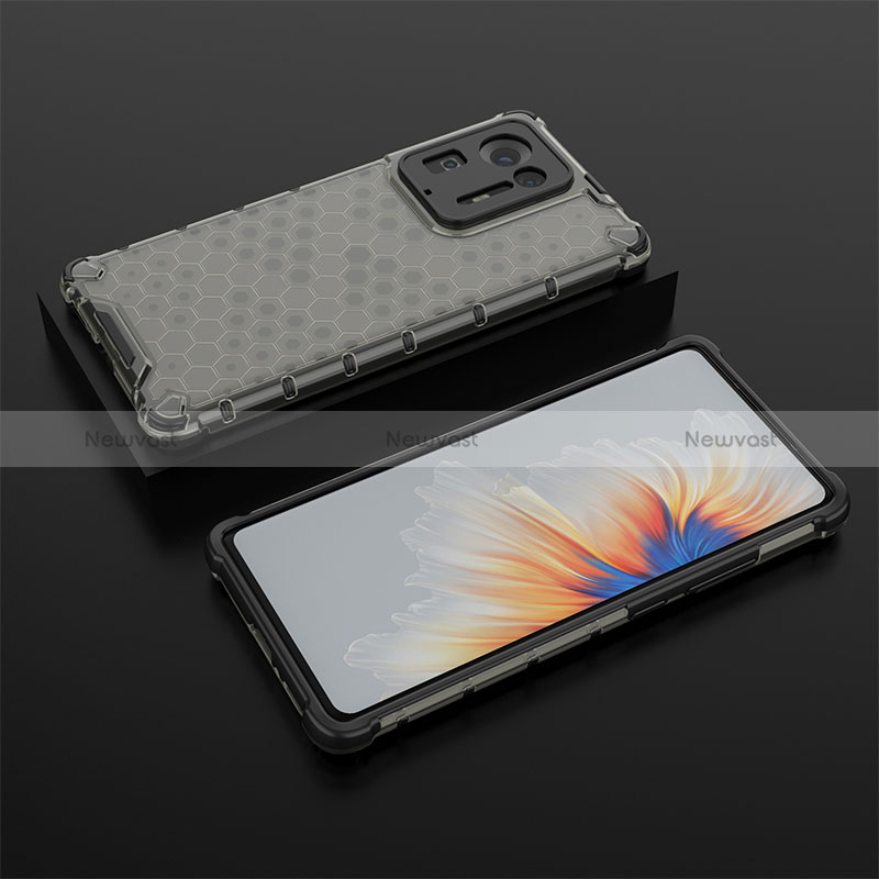 Silicone Transparent Frame Case Cover 360 Degrees AM2 for Xiaomi Mi Mix 4 5G Black