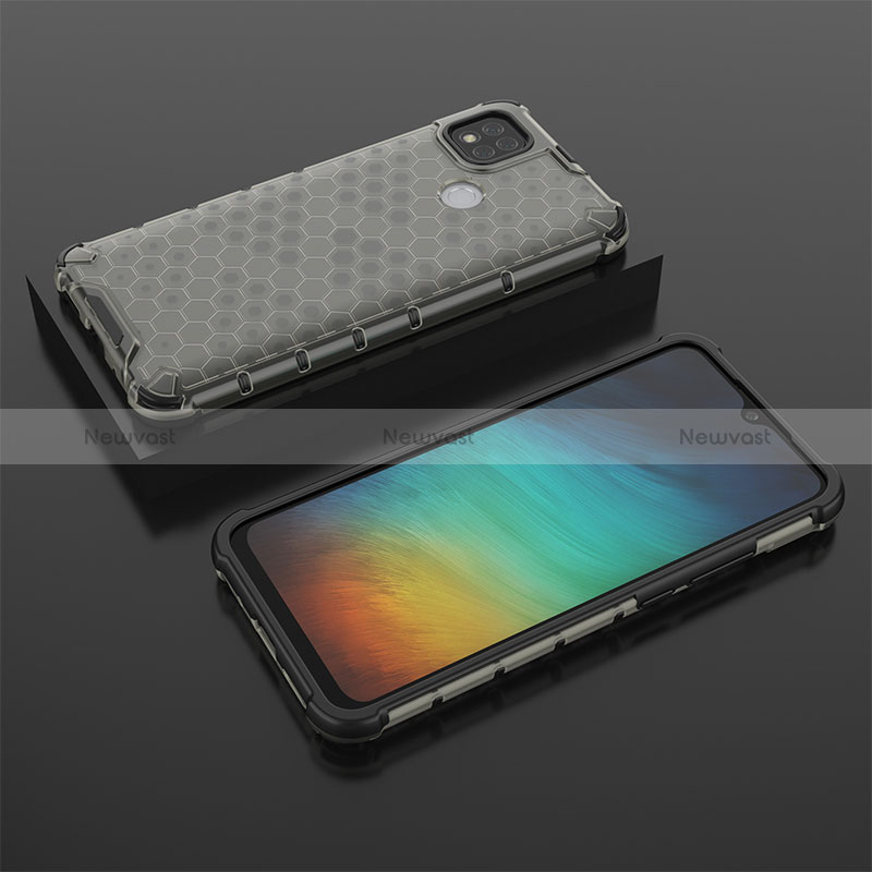 Silicone Transparent Frame Case Cover 360 Degrees AM2 for Xiaomi POCO C3 Black