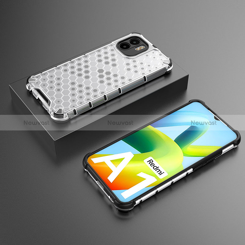 Silicone Transparent Frame Case Cover 360 Degrees AM2 for Xiaomi Poco C50 White