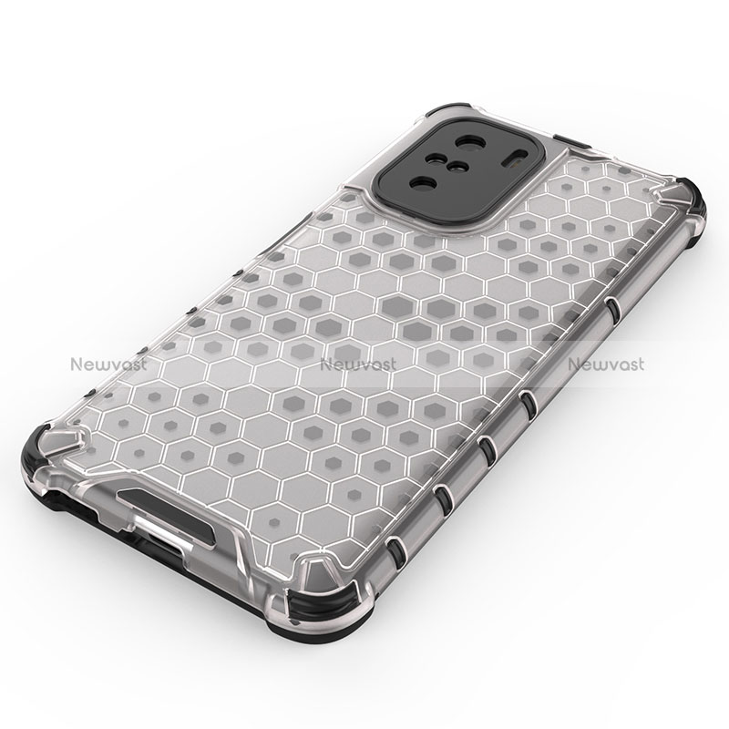Silicone Transparent Frame Case Cover 360 Degrees AM2 for Xiaomi Poco F3 5G