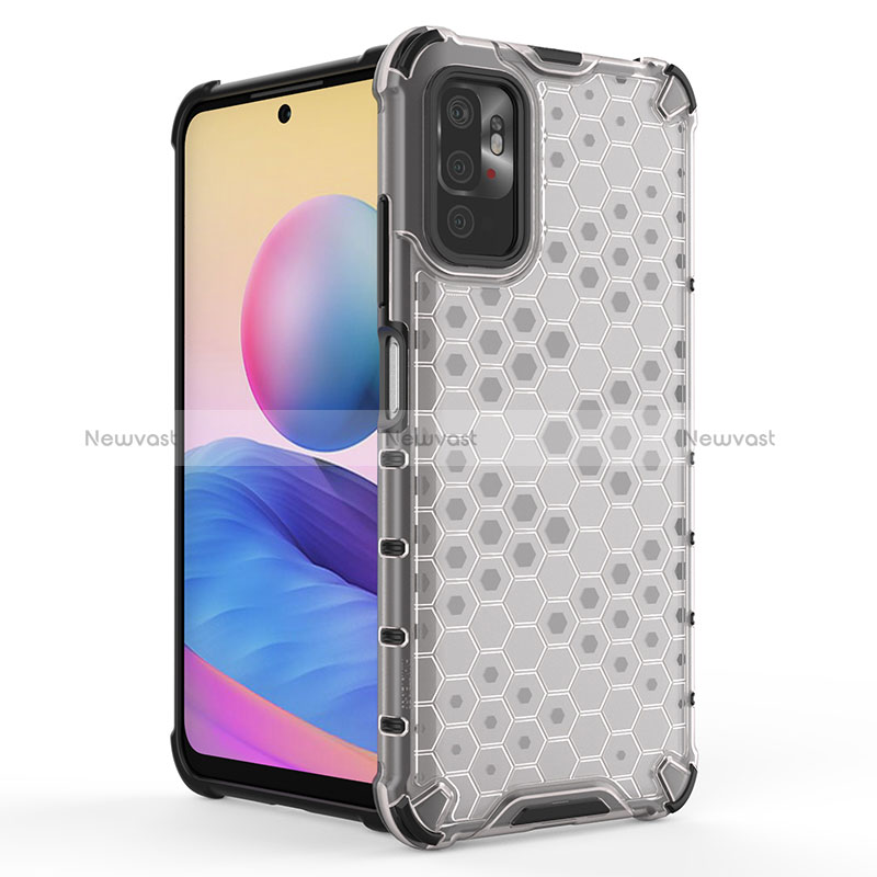 Silicone Transparent Frame Case Cover 360 Degrees AM2 for Xiaomi POCO M3 Pro 5G