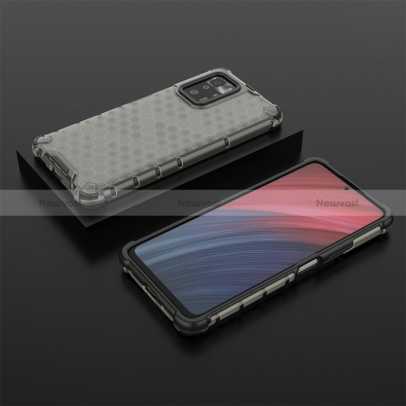 Silicone Transparent Frame Case Cover 360 Degrees AM2 for Xiaomi Poco X3 GT 5G Black