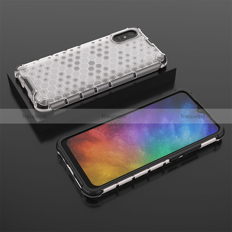 Silicone Transparent Frame Case Cover 360 Degrees AM2 for Xiaomi Redmi 9A