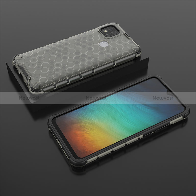 Silicone Transparent Frame Case Cover 360 Degrees AM2 for Xiaomi Redmi 9C NFC Black