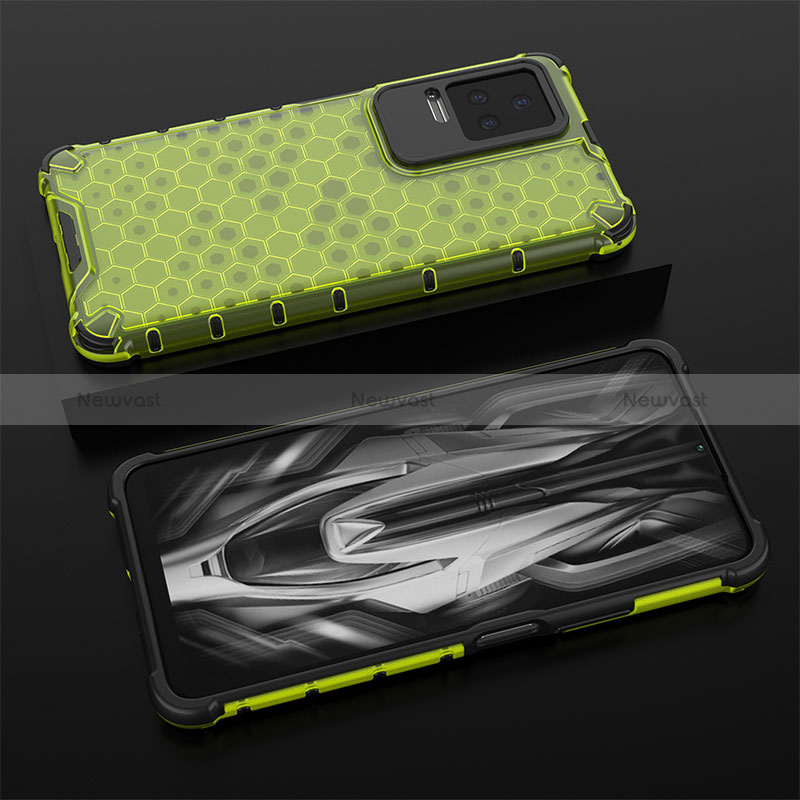 Silicone Transparent Frame Case Cover 360 Degrees AM2 for Xiaomi Redmi K50 5G