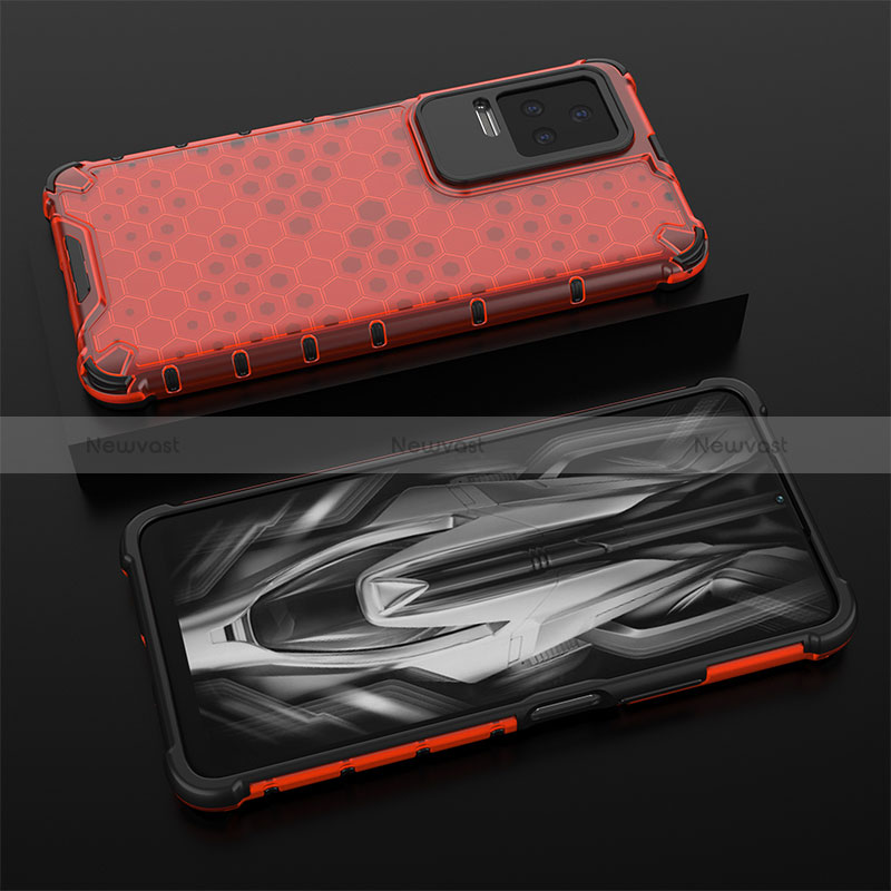 Silicone Transparent Frame Case Cover 360 Degrees AM2 for Xiaomi Redmi K50 5G