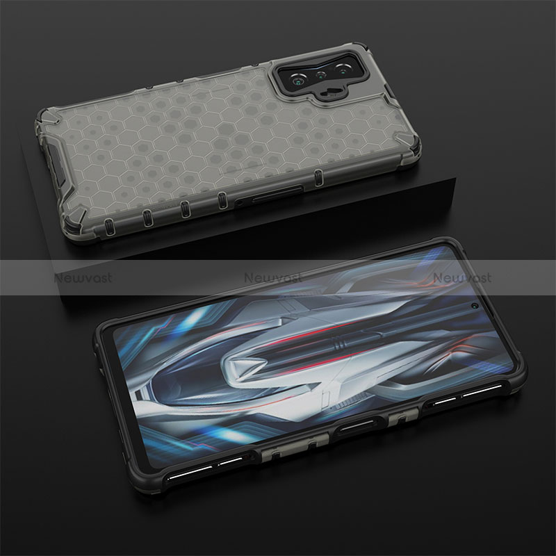 Silicone Transparent Frame Case Cover 360 Degrees AM2 for Xiaomi Redmi K50 Gaming 5G