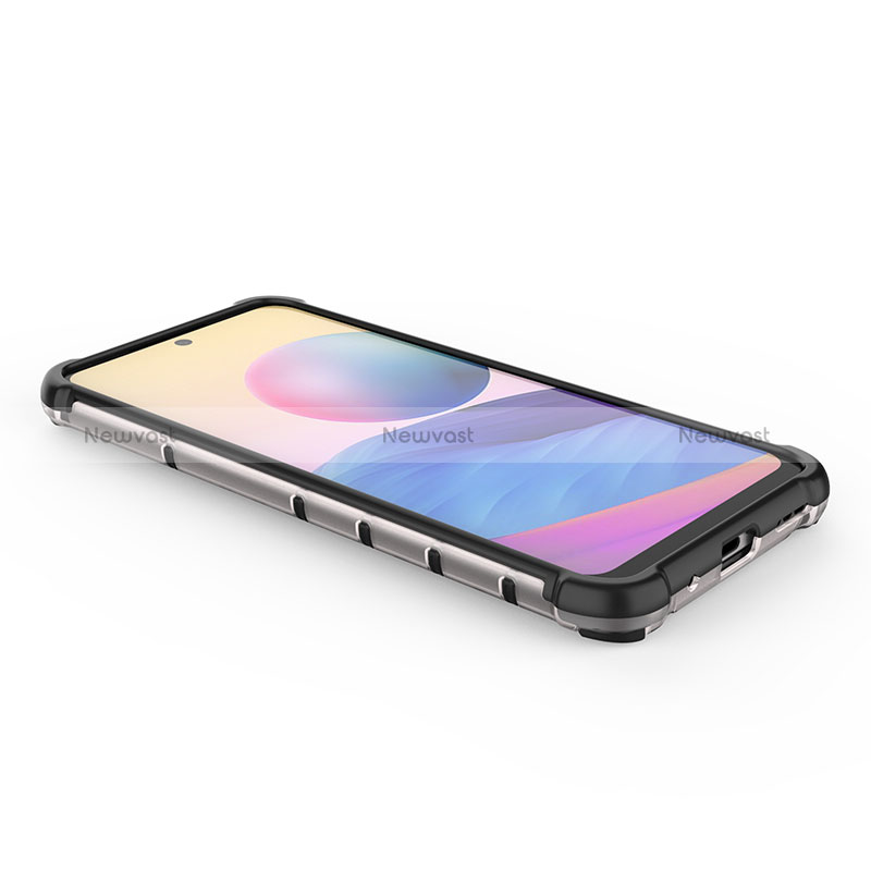 Silicone Transparent Frame Case Cover 360 Degrees AM2 for Xiaomi Redmi Note 10 5G