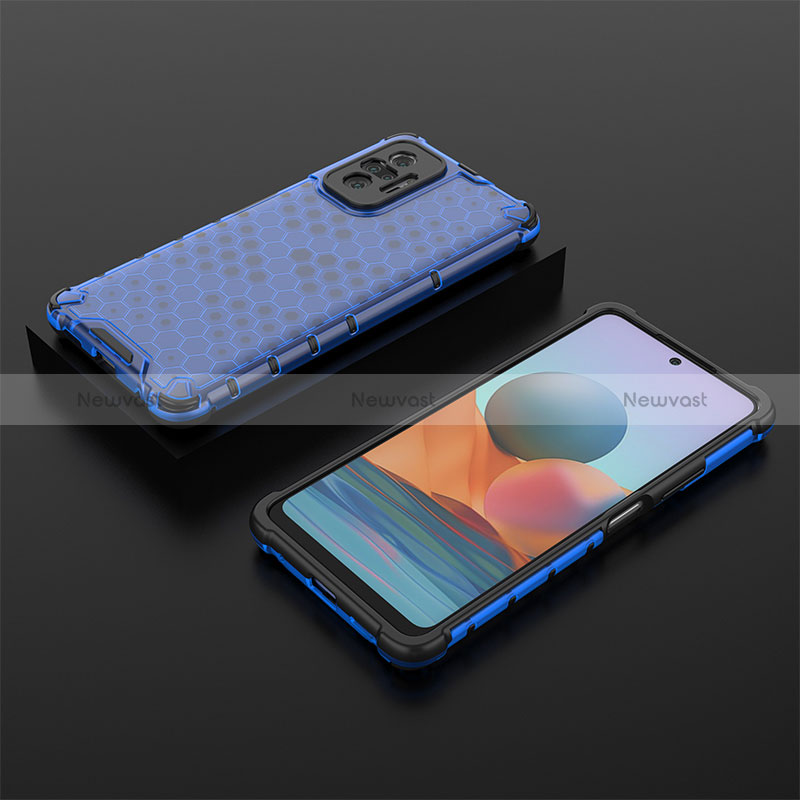 Silicone Transparent Frame Case Cover 360 Degrees AM2 for Xiaomi Redmi Note 10 Pro 4G