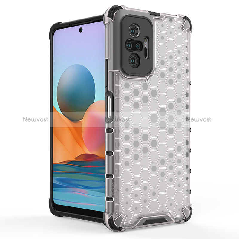 Silicone Transparent Frame Case Cover 360 Degrees AM2 for Xiaomi Redmi Note 10 Pro 4G