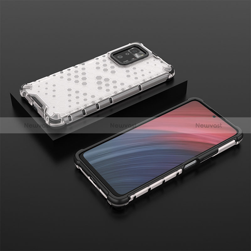 Silicone Transparent Frame Case Cover 360 Degrees AM2 for Xiaomi Redmi Note 10 Pro 5G