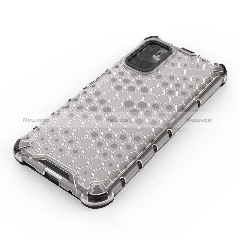 Silicone Transparent Frame Case Cover 360 Degrees AM2 for Xiaomi Redmi Note 10T 5G