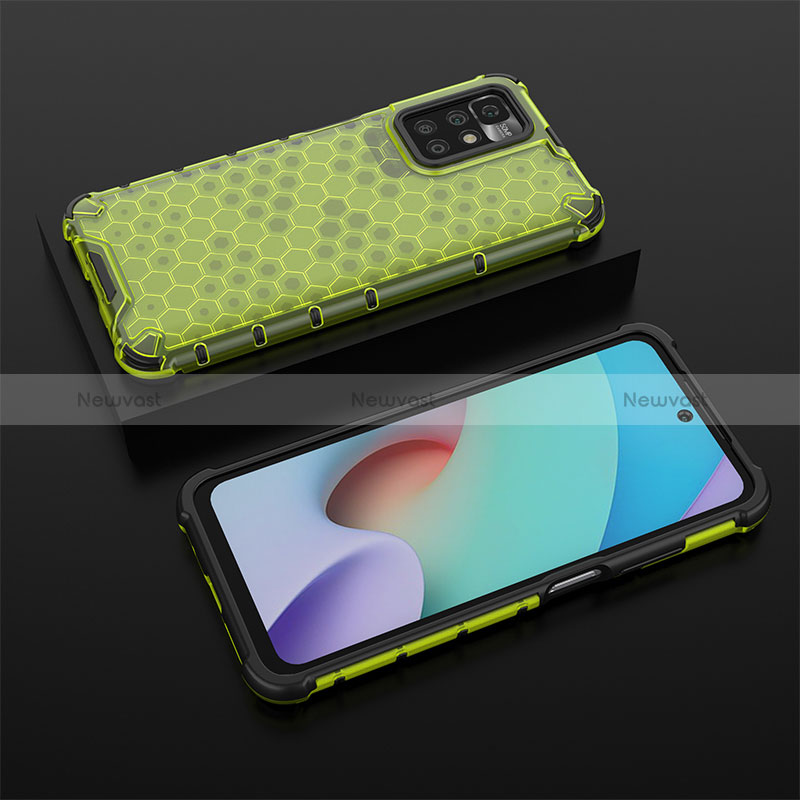 Silicone Transparent Frame Case Cover 360 Degrees AM2 for Xiaomi Redmi Note 11 4G (2021) Green