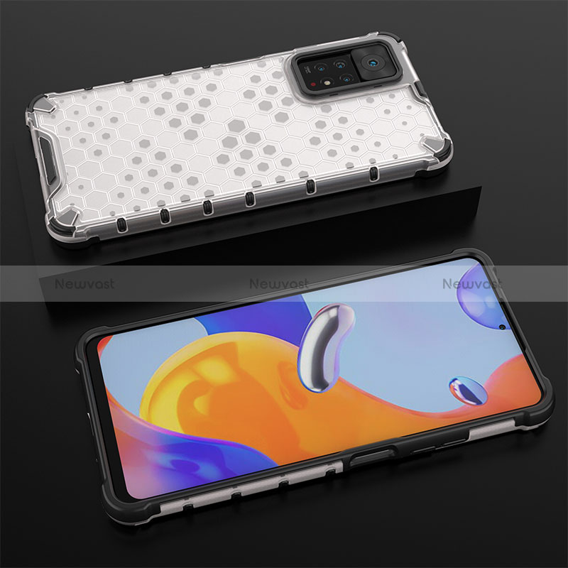 Silicone Transparent Frame Case Cover 360 Degrees AM2 for Xiaomi Redmi Note 11 Pro 4G