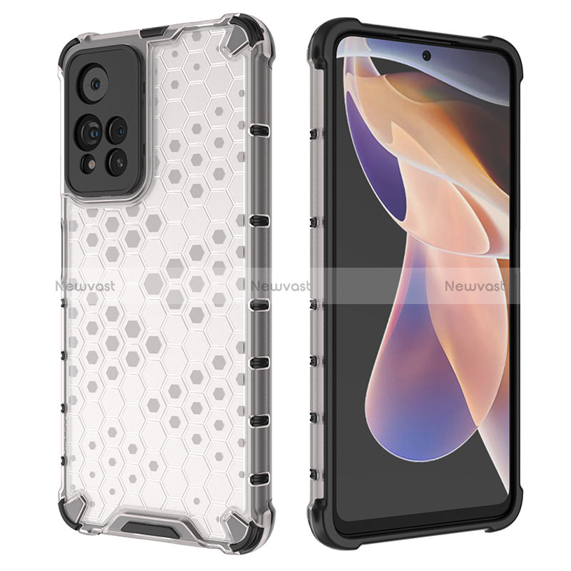 Silicone Transparent Frame Case Cover 360 Degrees AM2 for Xiaomi Redmi Note 11 Pro+ Plus 5G