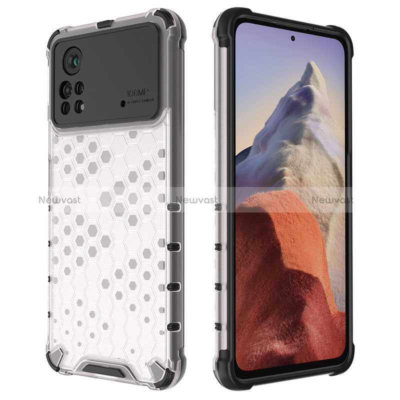 Silicone Transparent Frame Case Cover 360 Degrees AM2 for Xiaomi Redmi Note 11E Pro 5G