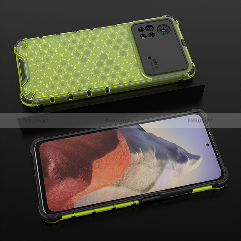 Silicone Transparent Frame Case Cover 360 Degrees AM2 for Xiaomi Redmi Note 11E Pro 5G Green