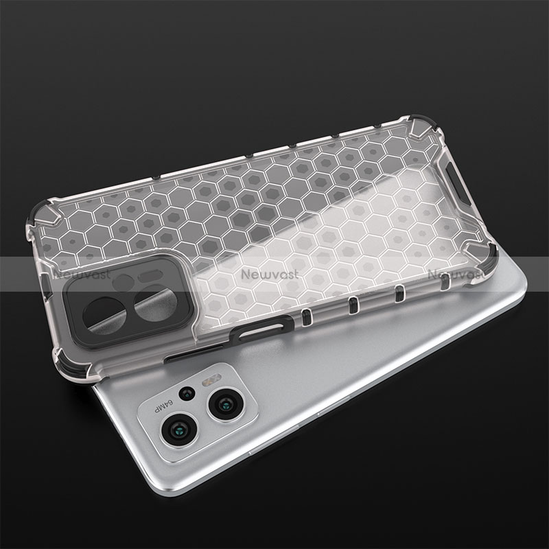 Silicone Transparent Frame Case Cover 360 Degrees AM2 for Xiaomi Redmi Note 11T Pro 5G