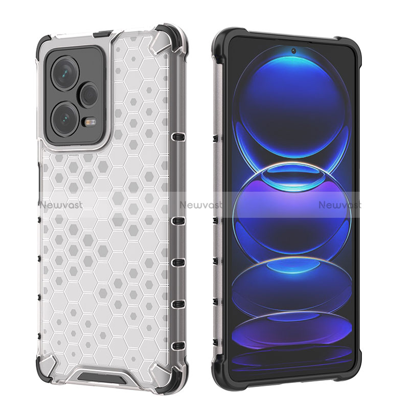 Silicone Transparent Frame Case Cover 360 Degrees AM2 for Xiaomi Redmi Note 12 Pro+ Plus 5G