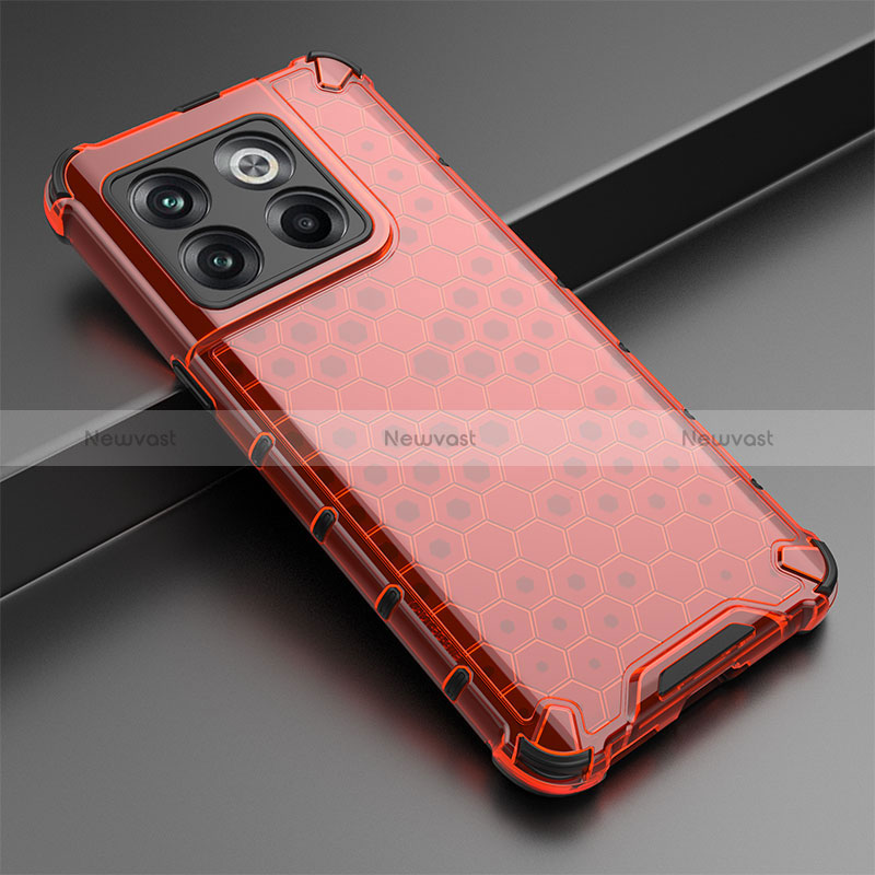 Silicone Transparent Frame Case Cover 360 Degrees AM3 for OnePlus 10T 5G