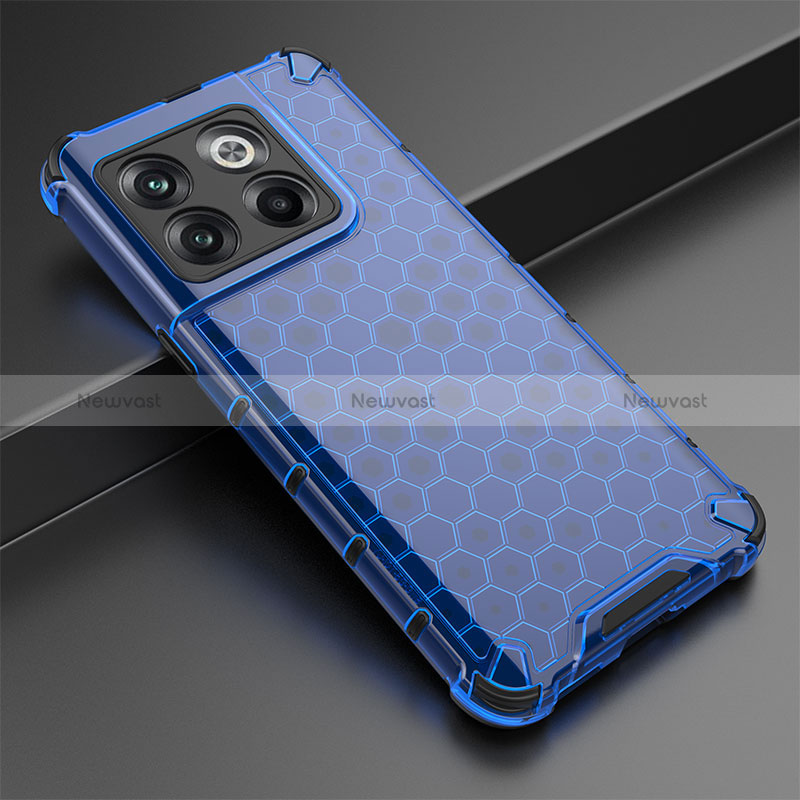 Silicone Transparent Frame Case Cover 360 Degrees AM3 for OnePlus 10T 5G